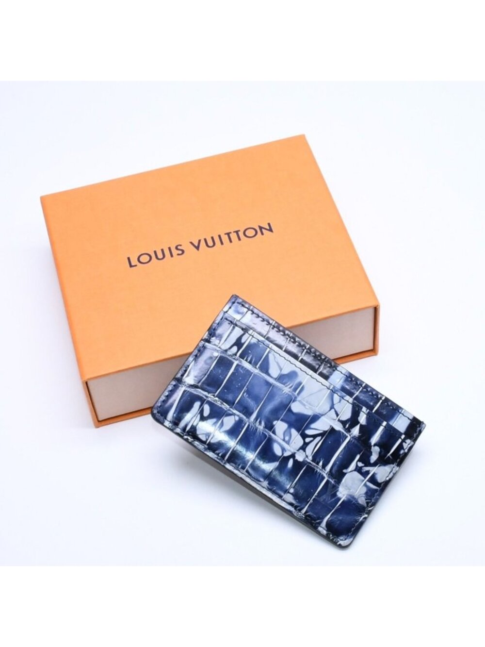 Louis Vuitton Porte Cartes Simple Card Case Tie Dye Croco Virgil Abloh